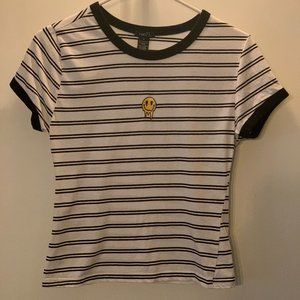 striped cropped t-shirt